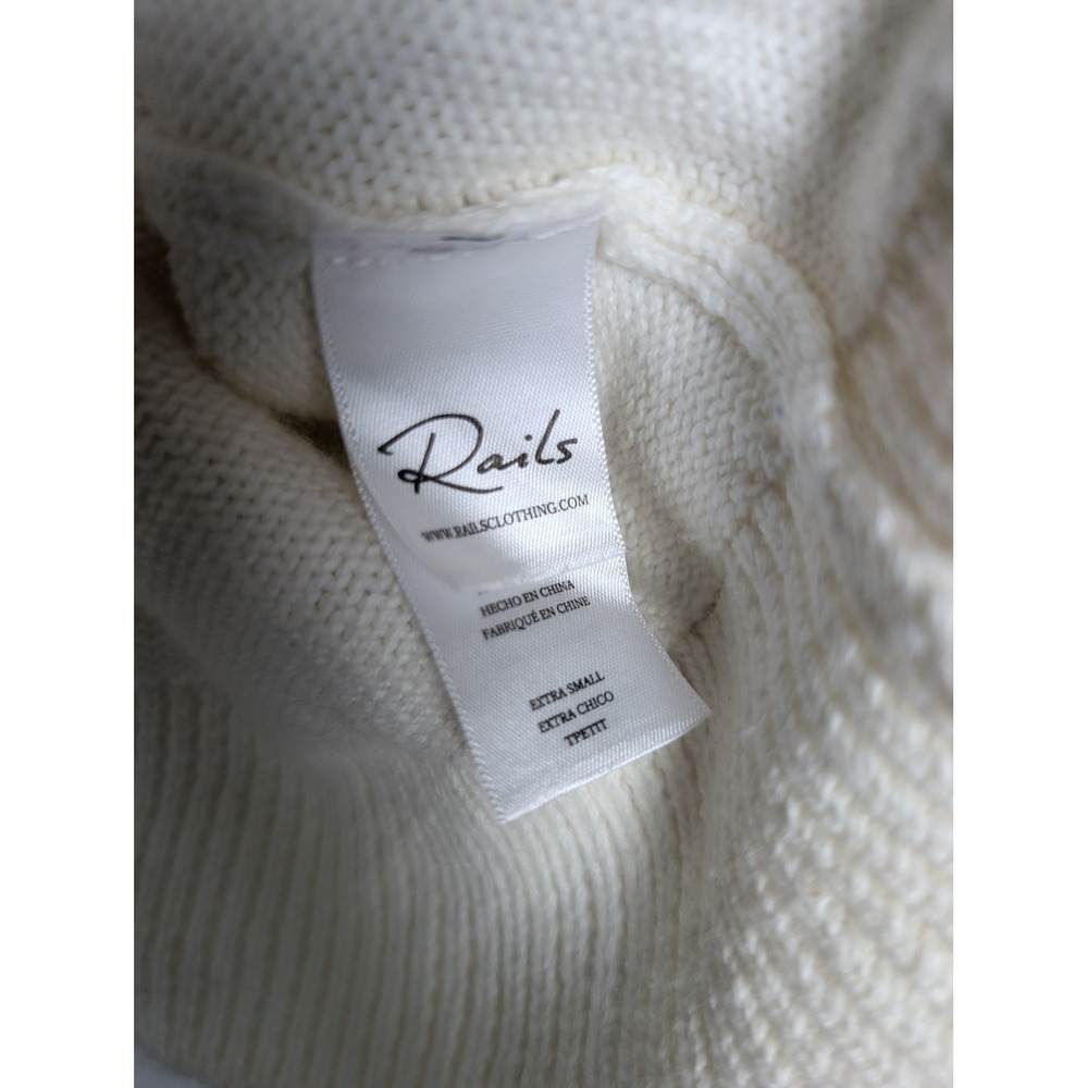 Rails Perci Multi Stars Cotton Cashmere Crewneck Sweater White XS 892-336-4712 - Picture 5 of 11